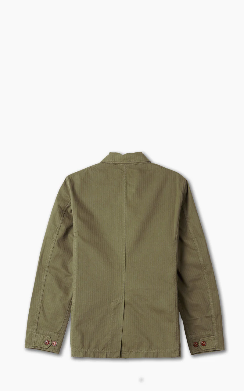 Tellason Explorer Jacket Herringbone Twill Olive - Image 3