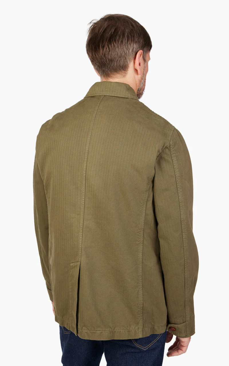 Tellason Explorer Jacket Herringbone Twill Olive - Image 6