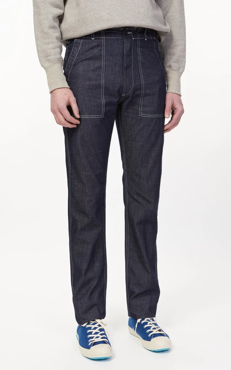 Tellason Fatigue Pant Slimy Washed Denim Ocean Dark - Image 5