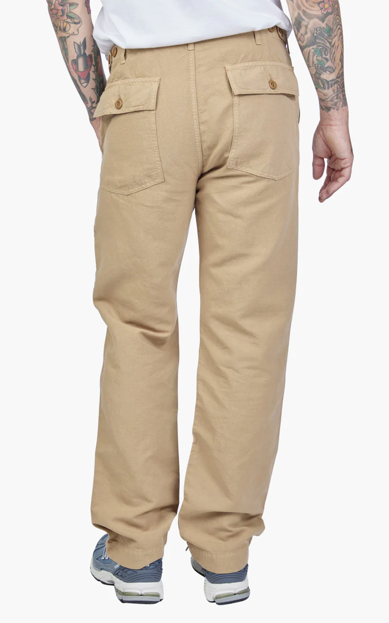 Tellason Fatigue Pant Straight Cotton Linen Slub Desert Sand - Image 5