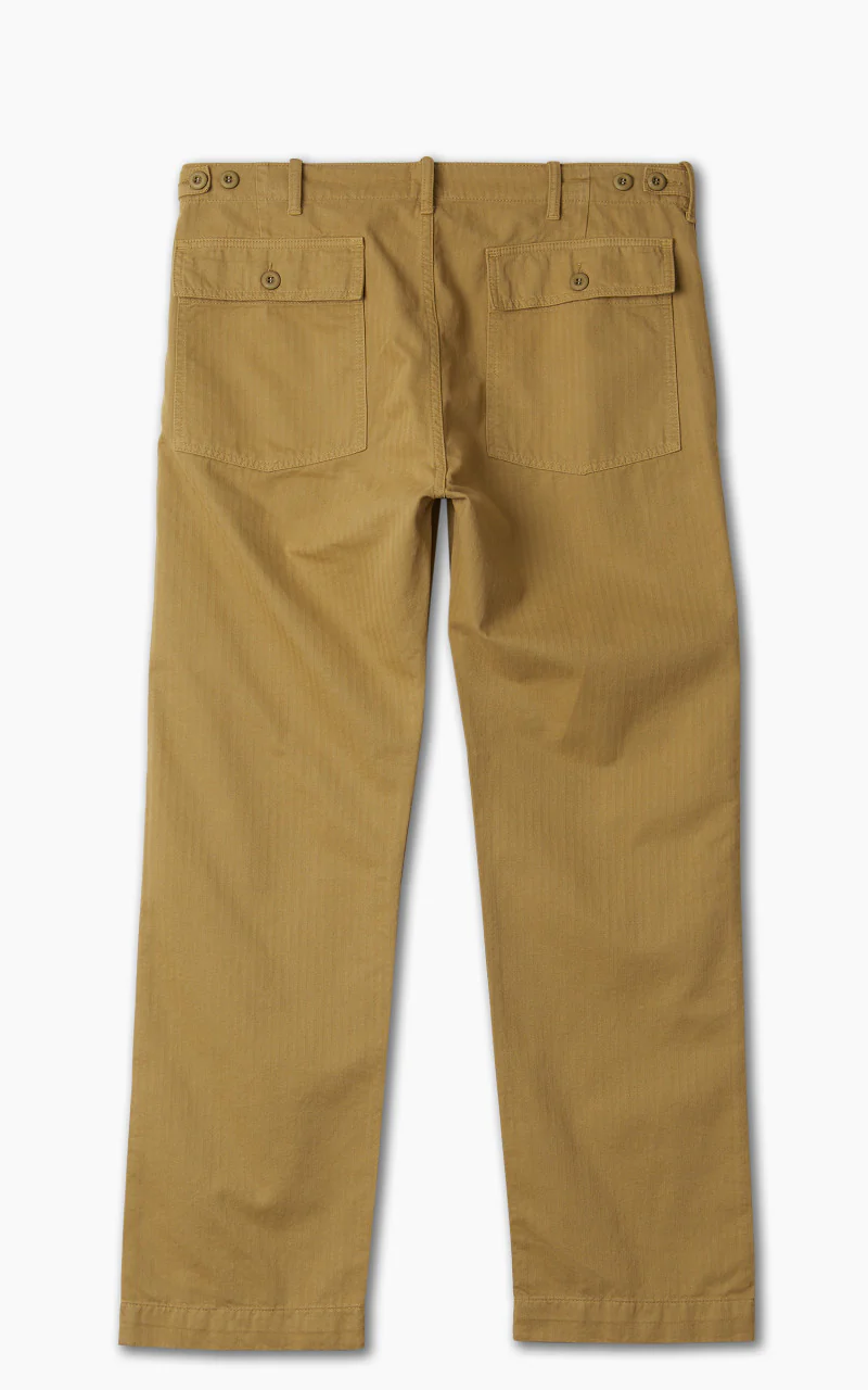 Tellason Fatigue Pant Straight Herringbone Twill Khaki - Image 3