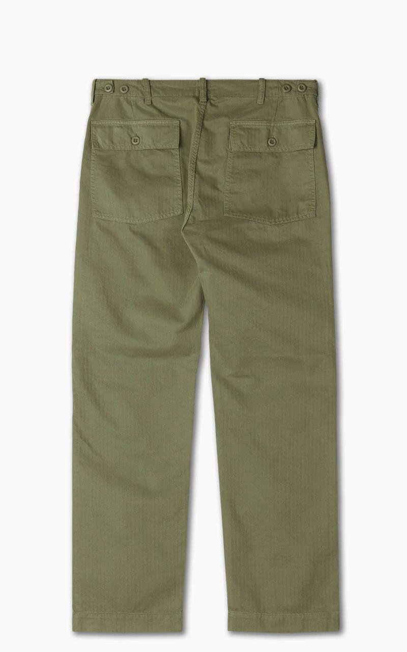 Tellason Fatigue Pant Straight Herringbone Twill Olive - Image 5