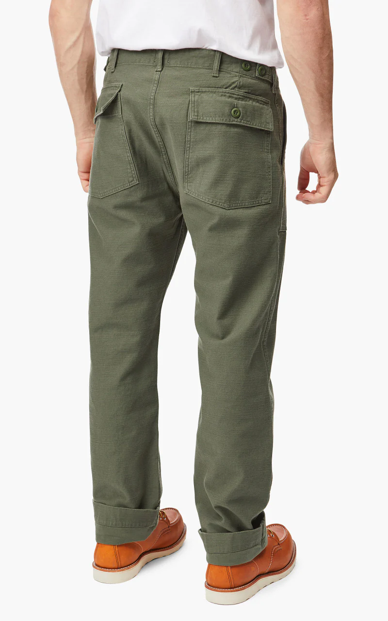 Tellason Fatigue Pant Straight Sateen Olive - Image 3