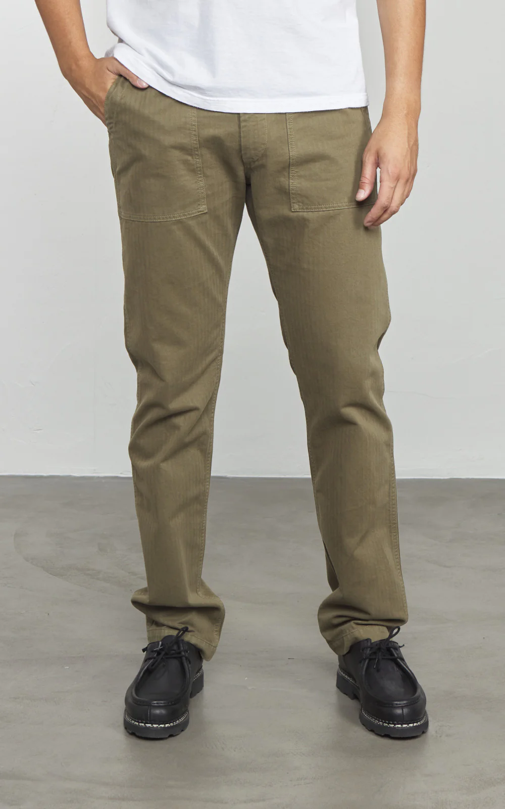 Tellason Fatigue Pant Tapered Herringbone Twill Military - Image 2