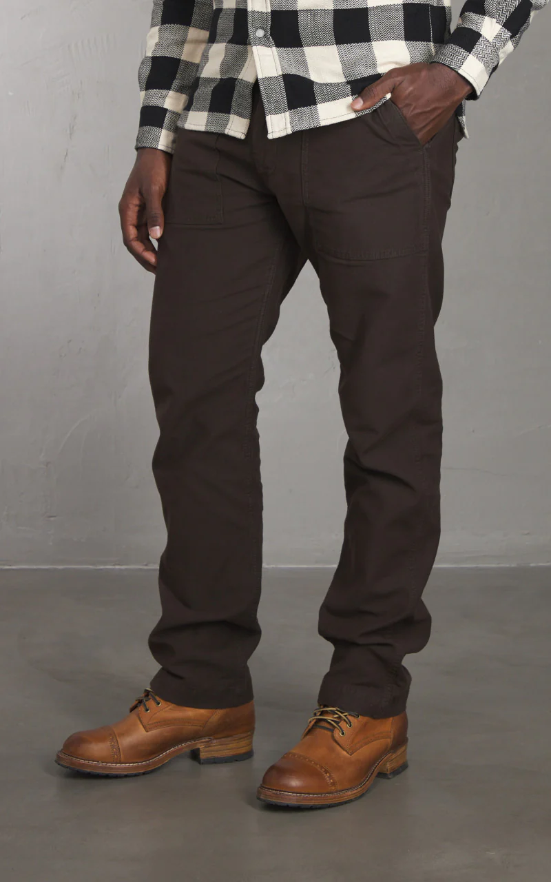 Tellason Fatigue Pant Tapered Sateen Chocolate - Image 2
