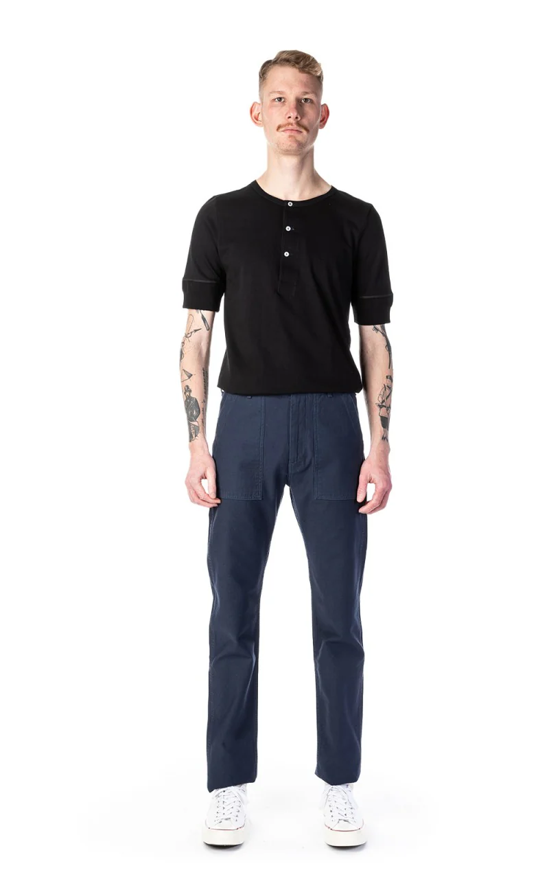 Tellason Fatigue Pant Tapered Sateen Navy - Image 2