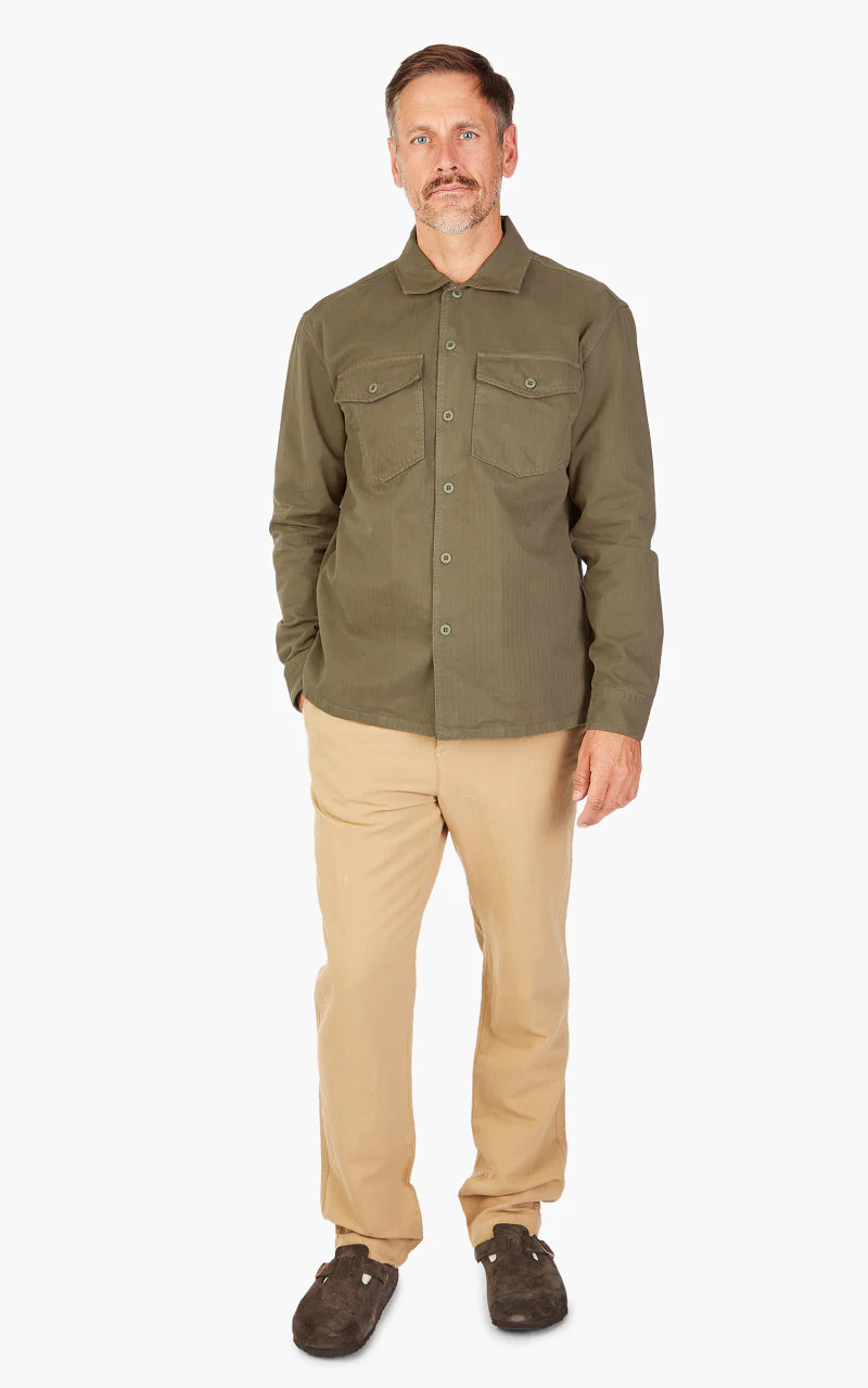 Tellason Fatigue Shirt Herringbone Twill Military - Image 2