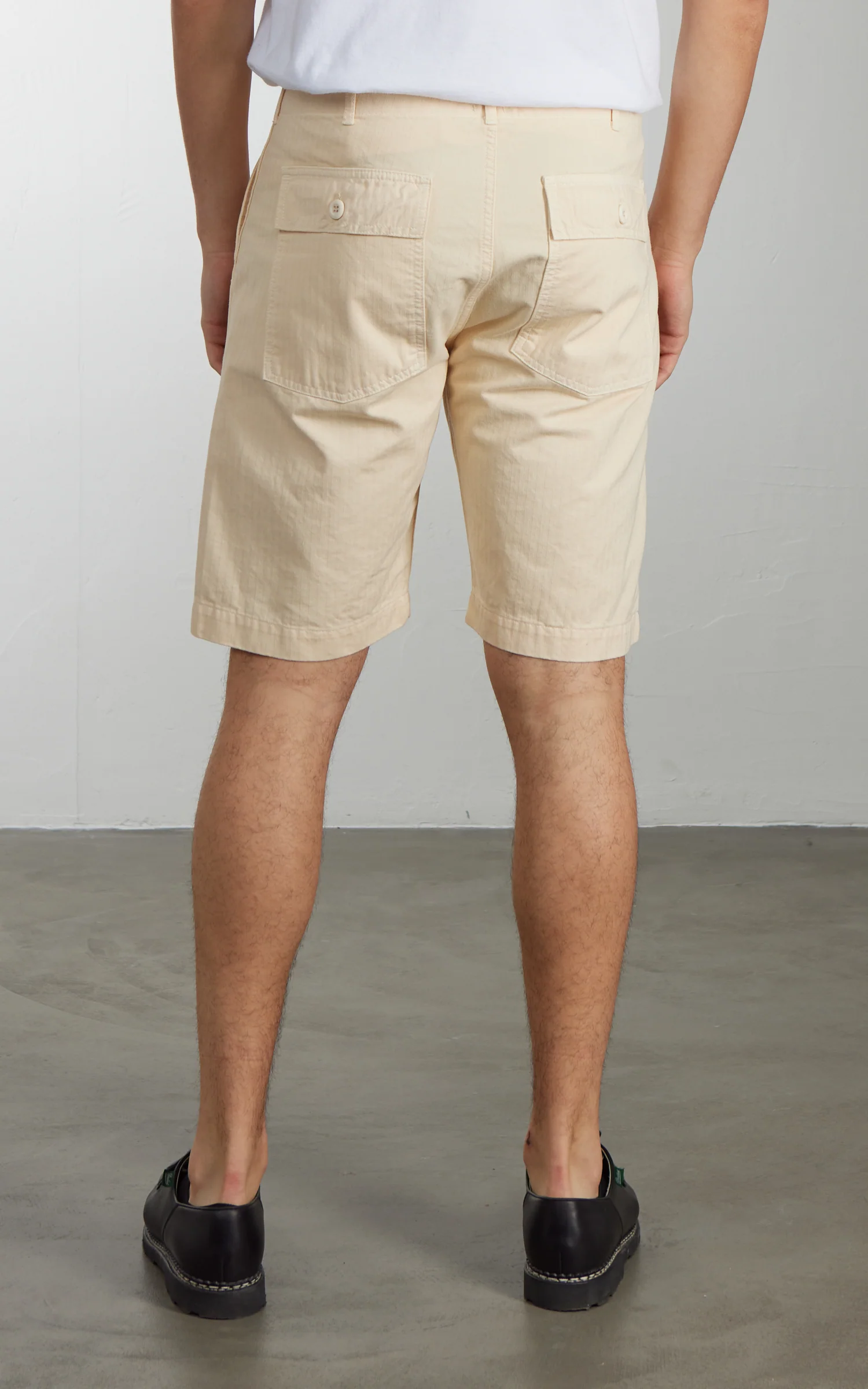 Tellason Fatigue Shorts Herringbone Twill Bone - Image 5