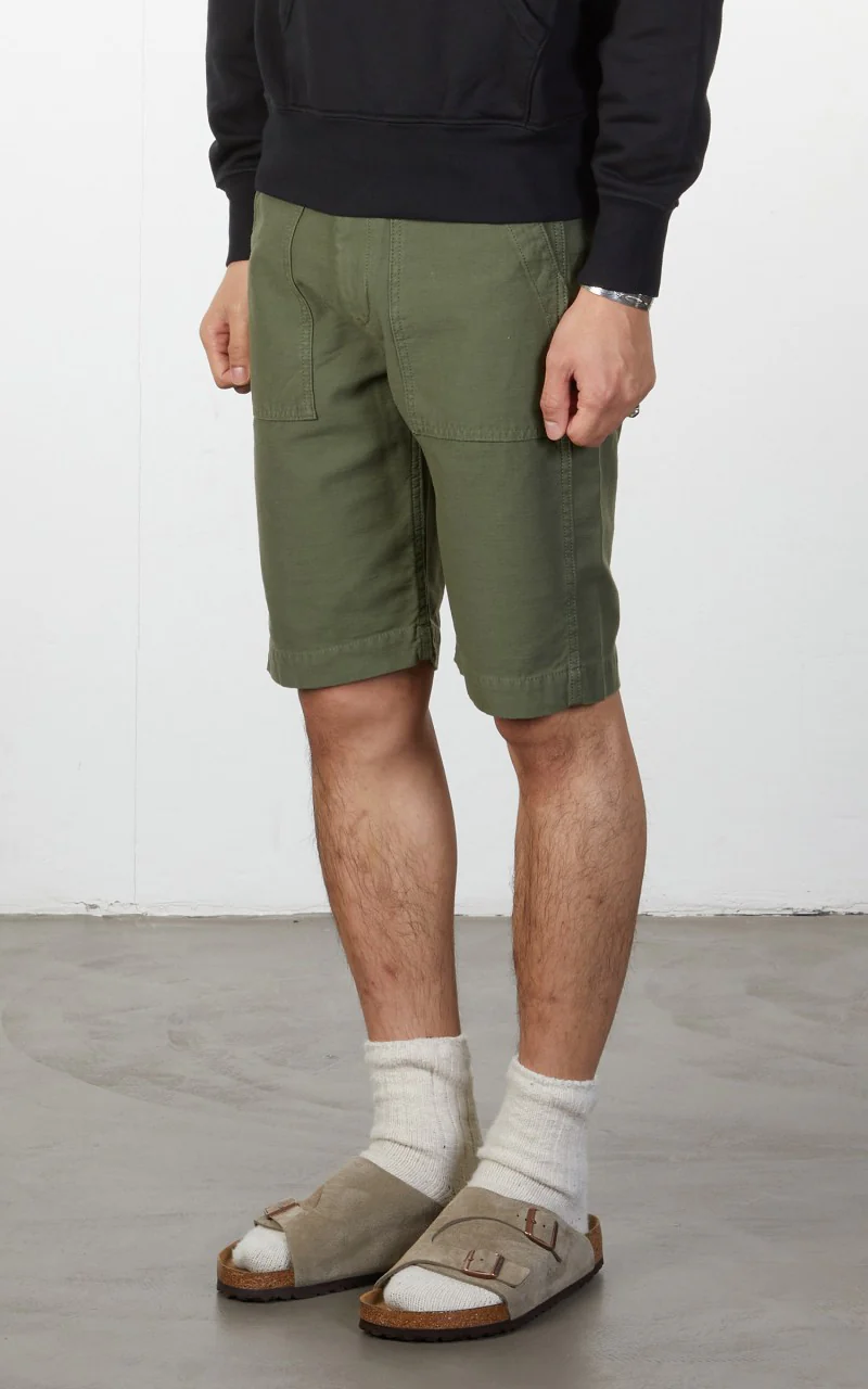 Tellason Fatigue Shorts Sateen Olive - Image 4