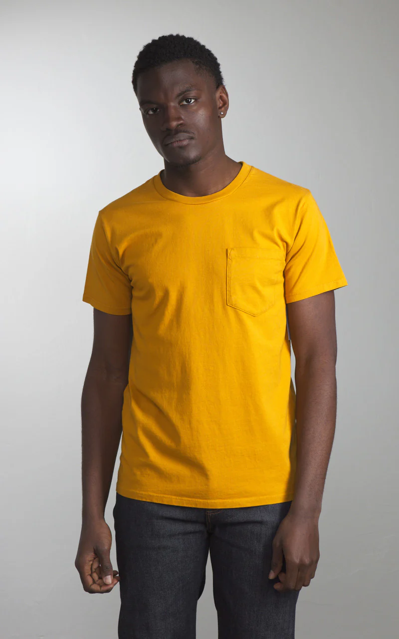 Tellason Heavyweight Pocket T-Shirt Gold - Image 2