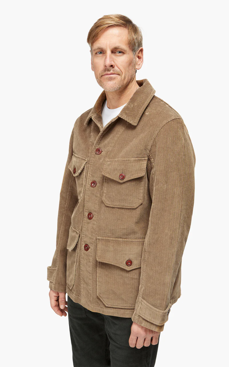 Tellason Hunting Jacket Kindermann Corduroy Taupe - Image 3