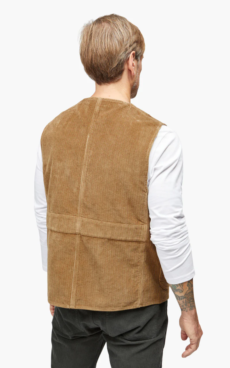 Tellason Hunting Vest Kindermann Corduroy Taupe - Image 4