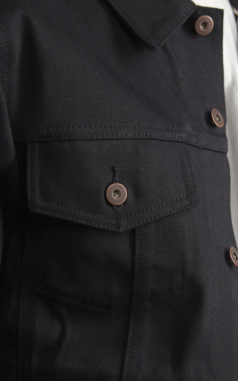 Tellason Jean Jacket Selvedge Denim Black 13.5oz - Image 5