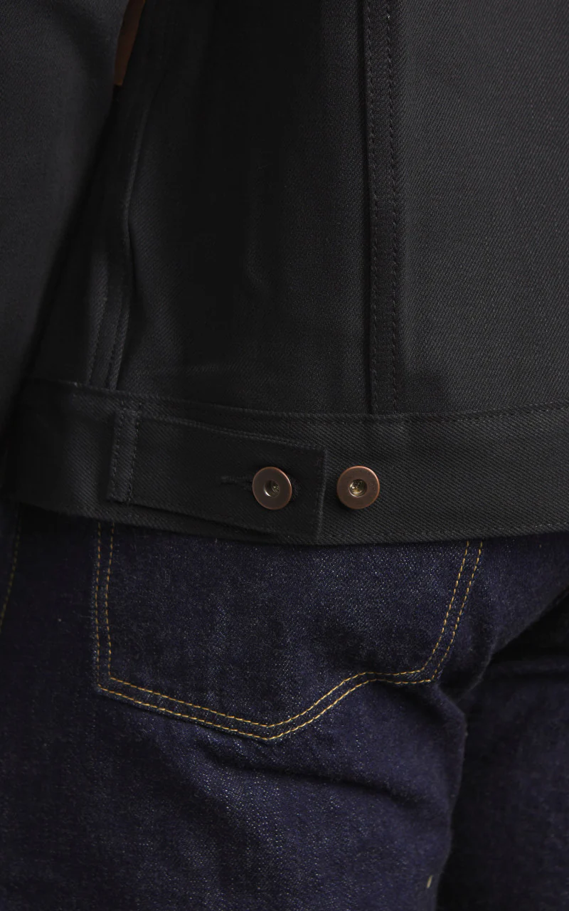 Tellason Jean Jacket Selvedge Denim Black 13.5oz - Image 8
