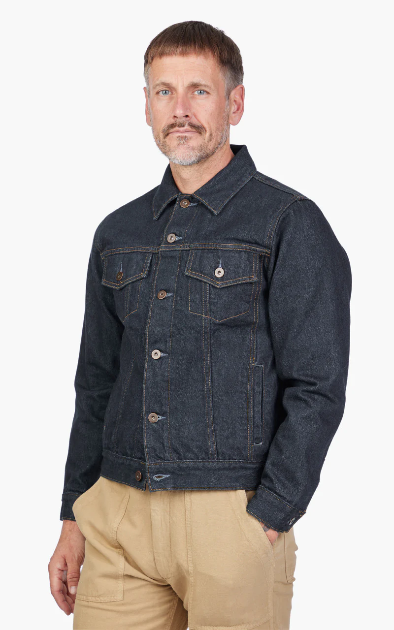 Tellason Jean Jacket Selvedge Denim Rinsed Indigo - Image 4