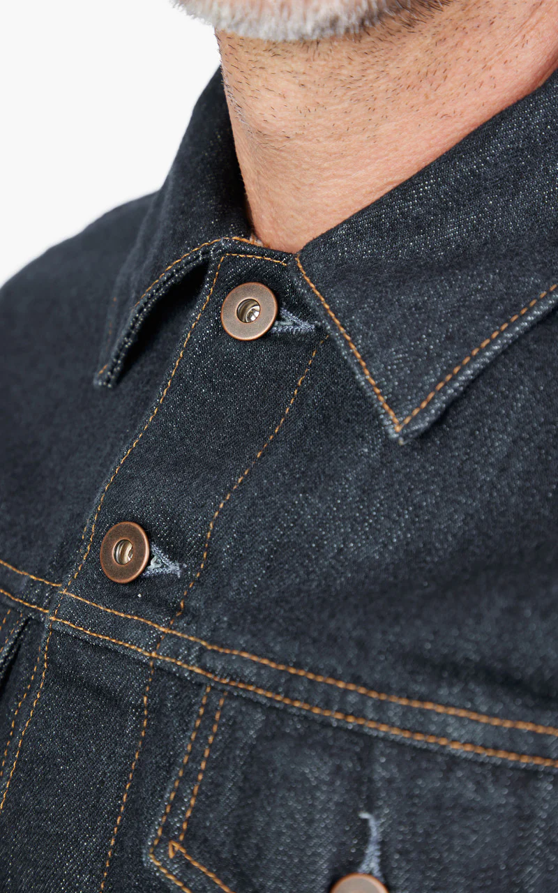 Tellason Jean Jacket Selvedge Denim Rinsed Indigo - Image 5