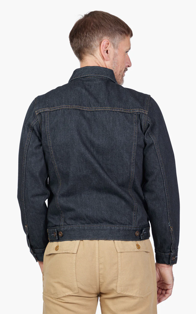 Tellason Jean Jacket Selvedge Denim Rinsed Indigo - Image 7