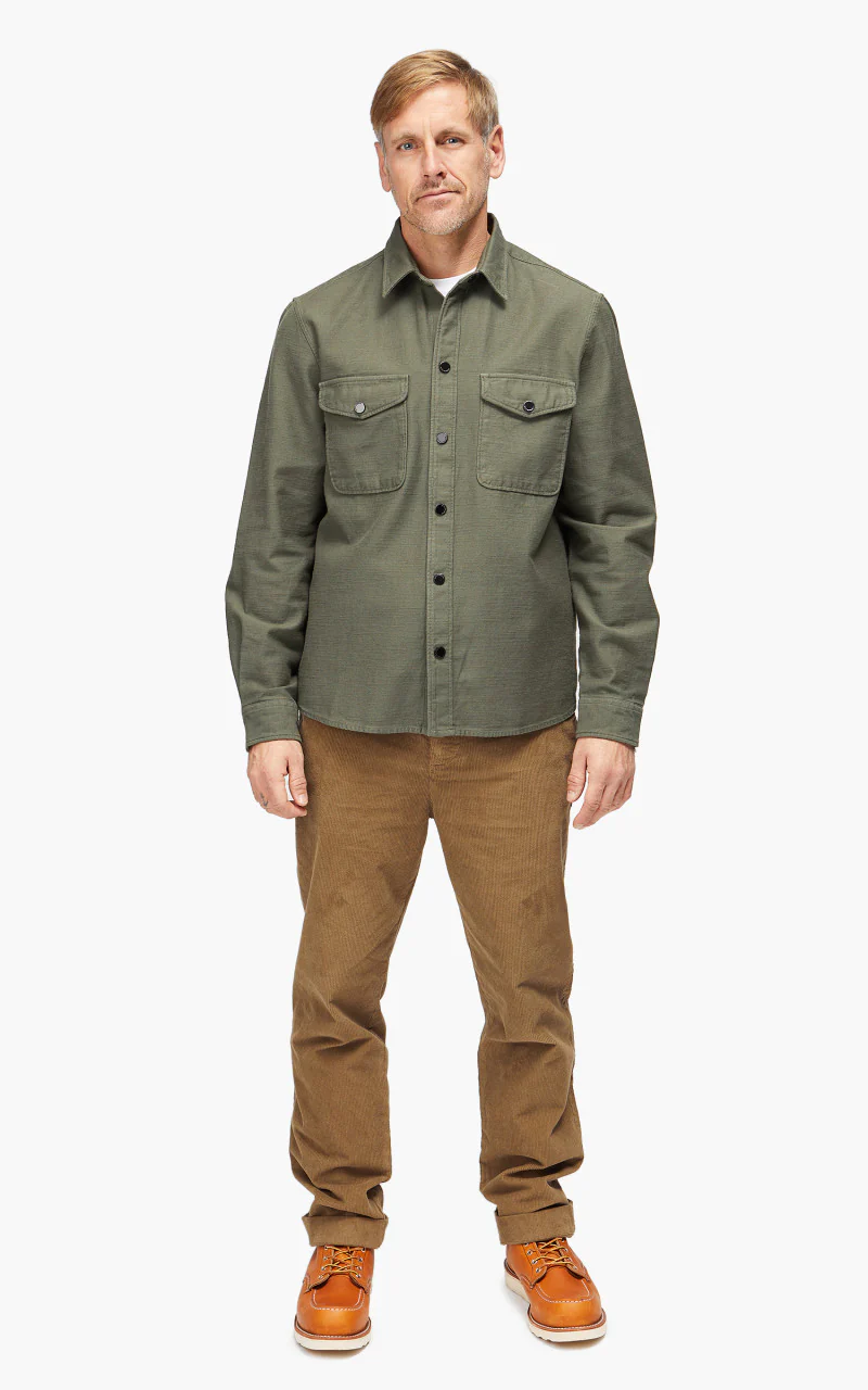 Tellason Overshirt Sateen Olive - Image 2