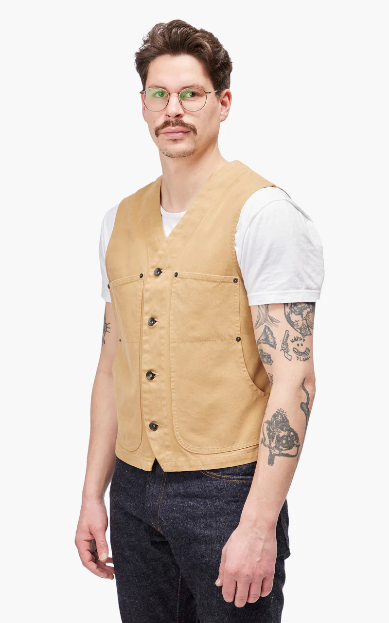 Tellason Ranchhand Vest Soul Canvas Desert Sand - Image 3