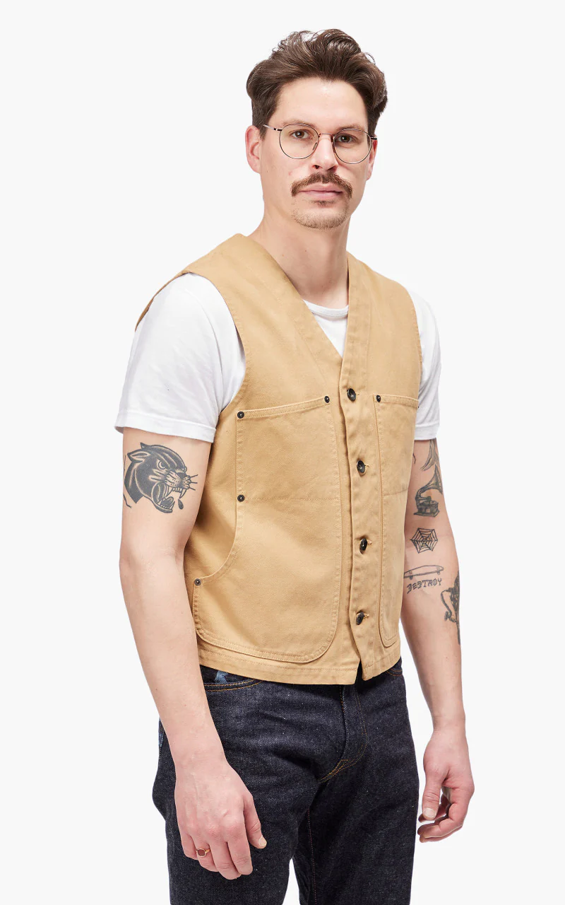 Tellason Ranchhand Vest Soul Canvas Desert Sand - Image 4