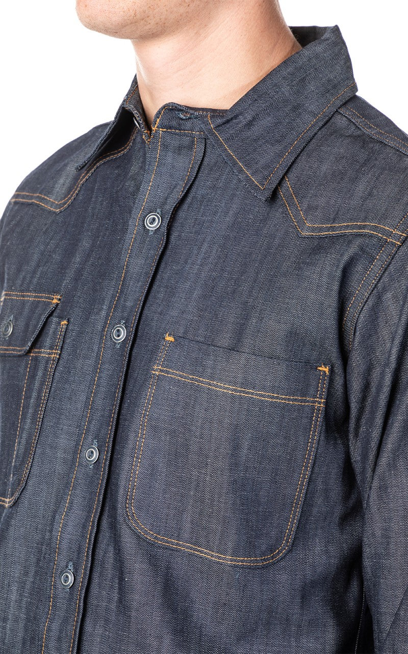 Tellason Topper Denim Shirt Indigo - Image 4