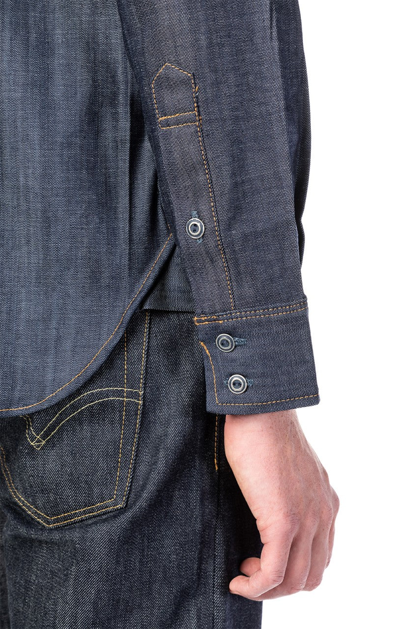 Tellason Topper Denim Shirt Indigo - Image 6