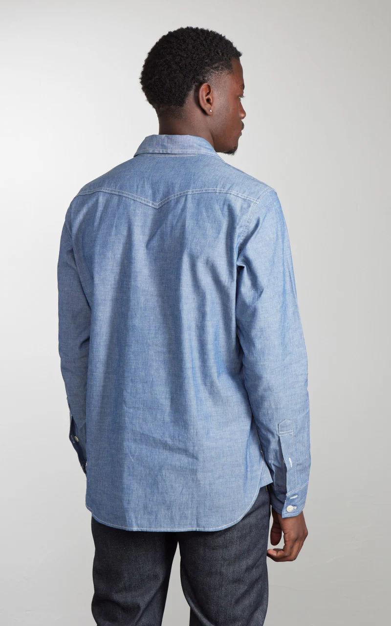 Tellason Topper Shirt Chambray Blue - Image 4