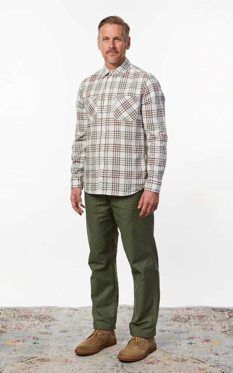 Tellason Utility Shirt Oria Green Check - Image 3