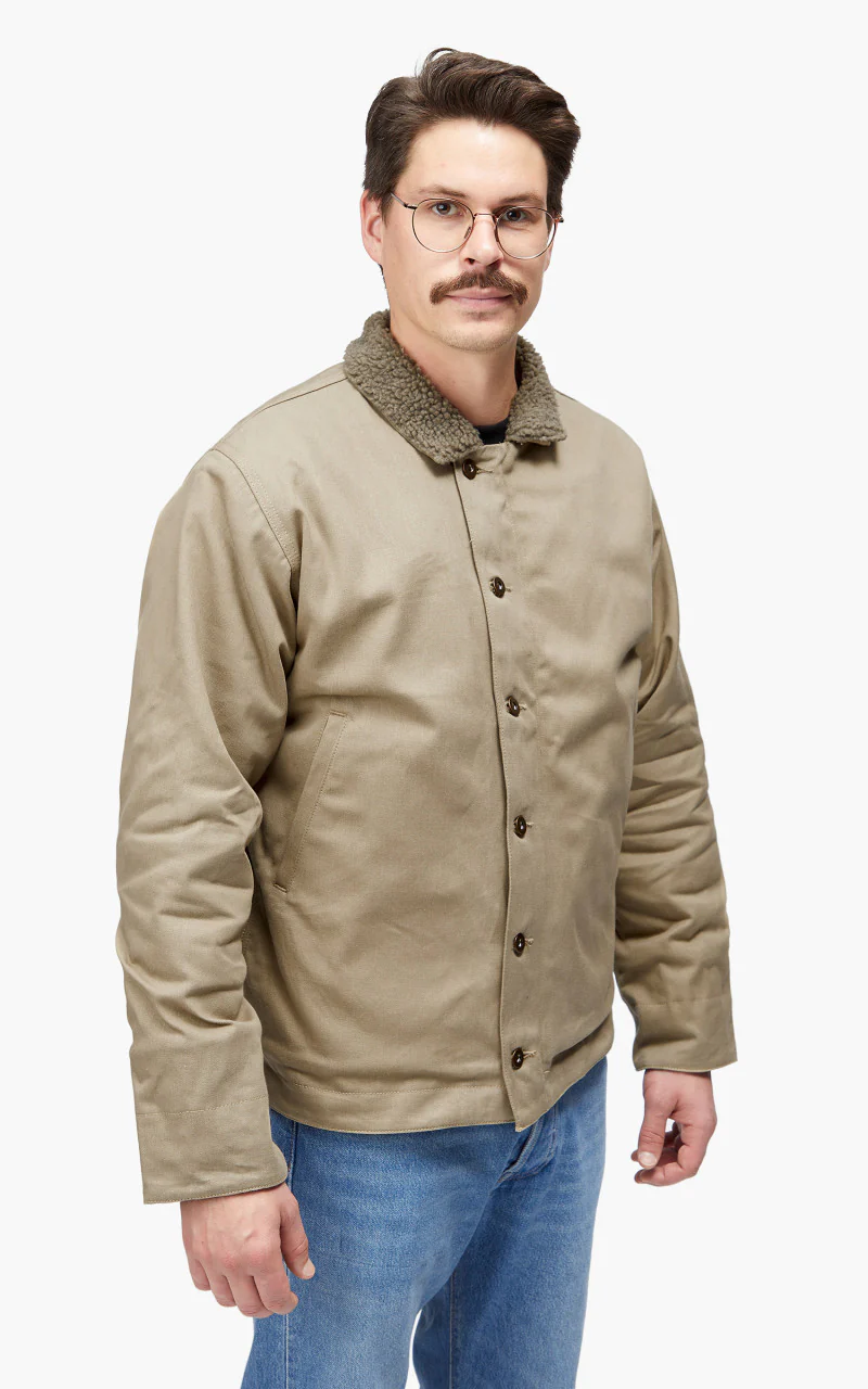 Tellason x Blubaugh N1 Deck Jacket Khaki - Image 5