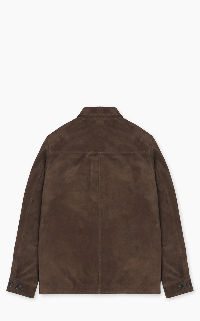 x Shangri La Heritage New Hunting Jacket Suede Calf Split Silky Dark BrownTellason - Image 8