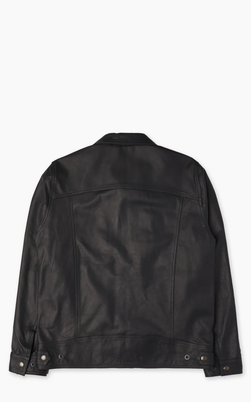 Tellason x Shangri-La Heritage Trucker Jacket Cowhide Leather Black - Image 3