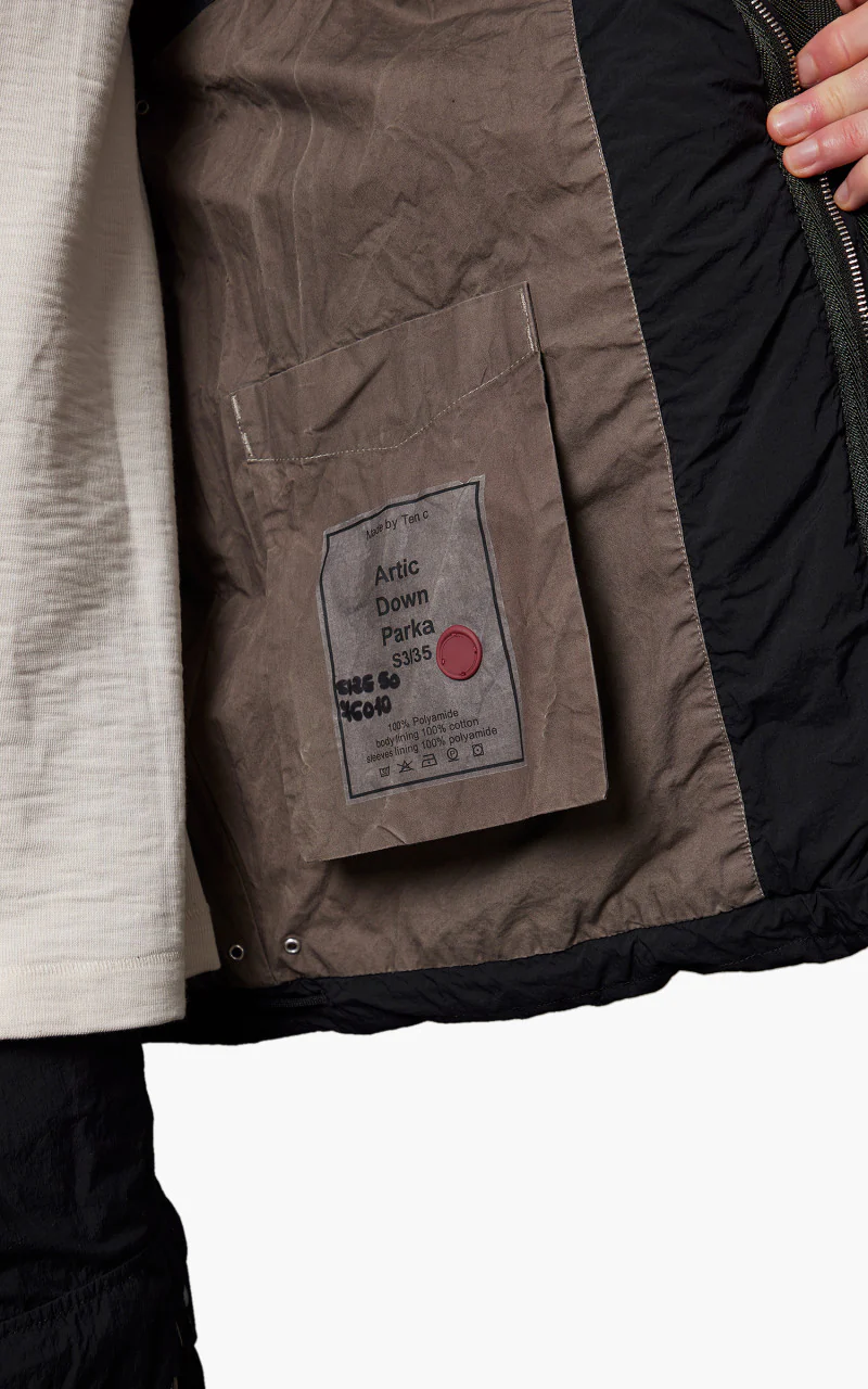 Ten C Artic Down Parka Black V2 - Image 11