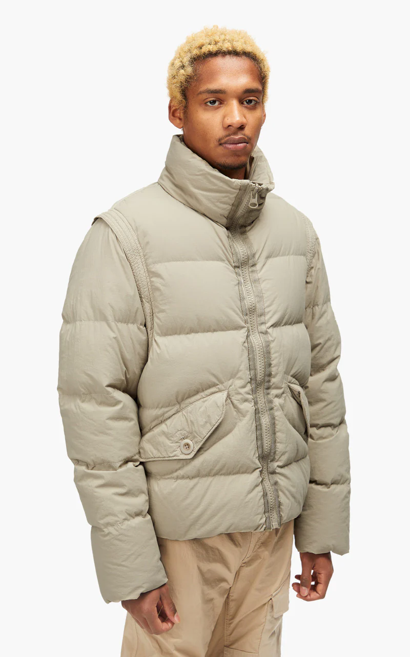 Ten C Austral Down Jacket Vest Taupe - Image 5