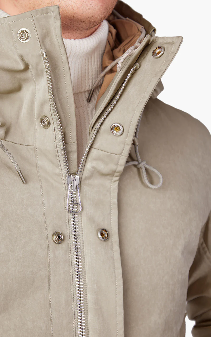 Ten C Core Down Parka Taupe - Image 5