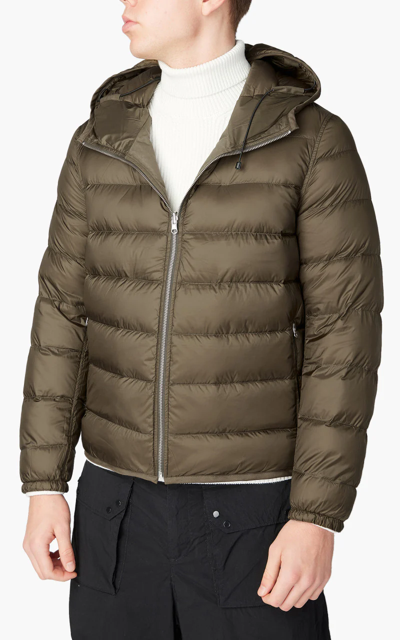 Ten C Hooded Down Liner With Pockets Olive - Image 4