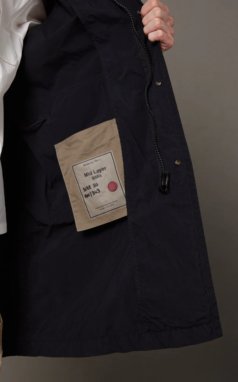 Ten C Mid Layer Coat Black - Image 7