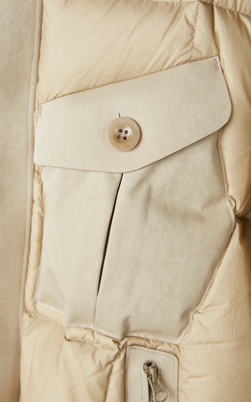 Ten C Sniper Combo Down Jacket Pale Taupe - Image 11