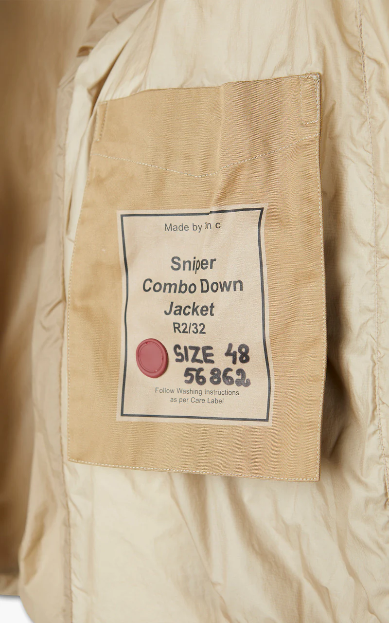 Ten C Sniper Combo Down Jacket Pale Taupe - Image 12
