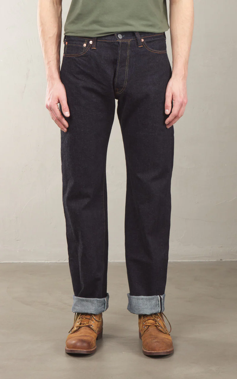 The Flat Head FN-3005 Straight Jeans Selvedge One Wash Indigo - Image 2
