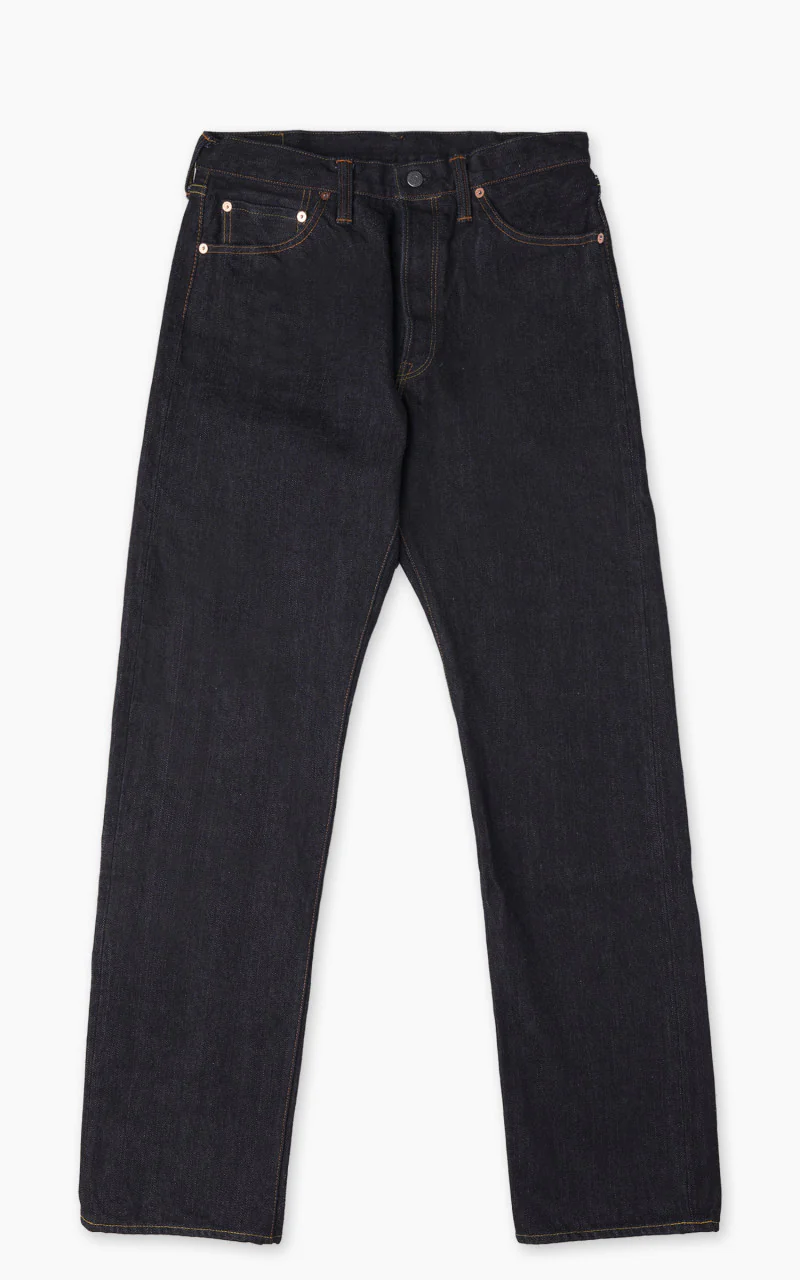 The Flat Head FN-8004 Wide Tapered Jeans Selvedge Indigo 18oz - Image 4