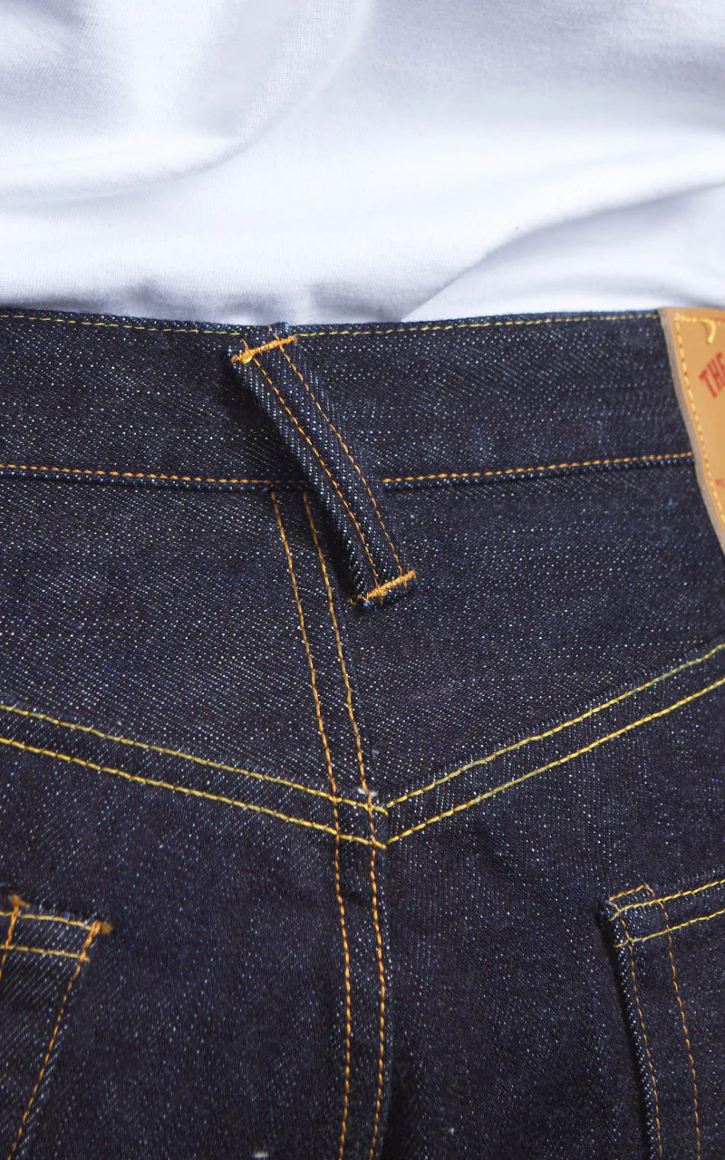 The Flat Head FN-8004 Wide Tapered Jeans Selvedge Indigo 18oz - Image 6