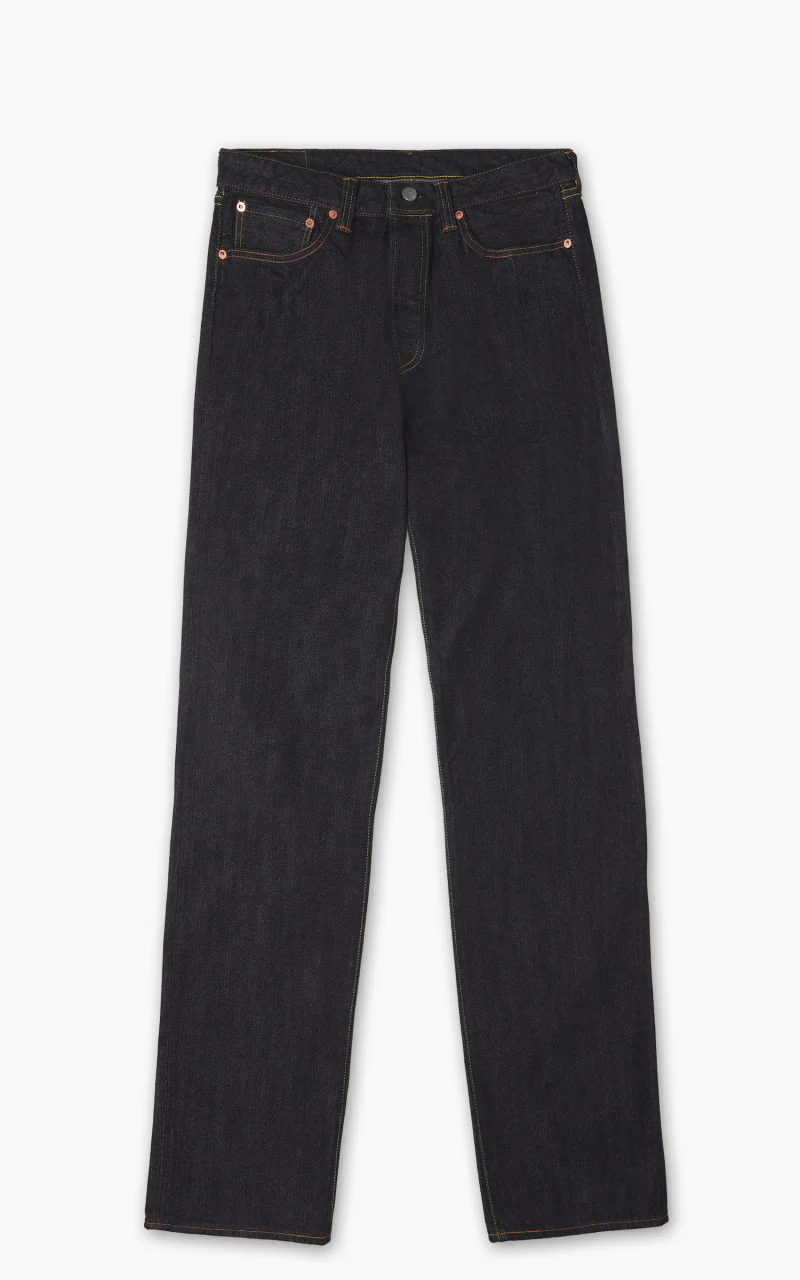 The Flat Head FN-D111 Wide Straight Jeans Selvedge One Wash Indigo - Image 5