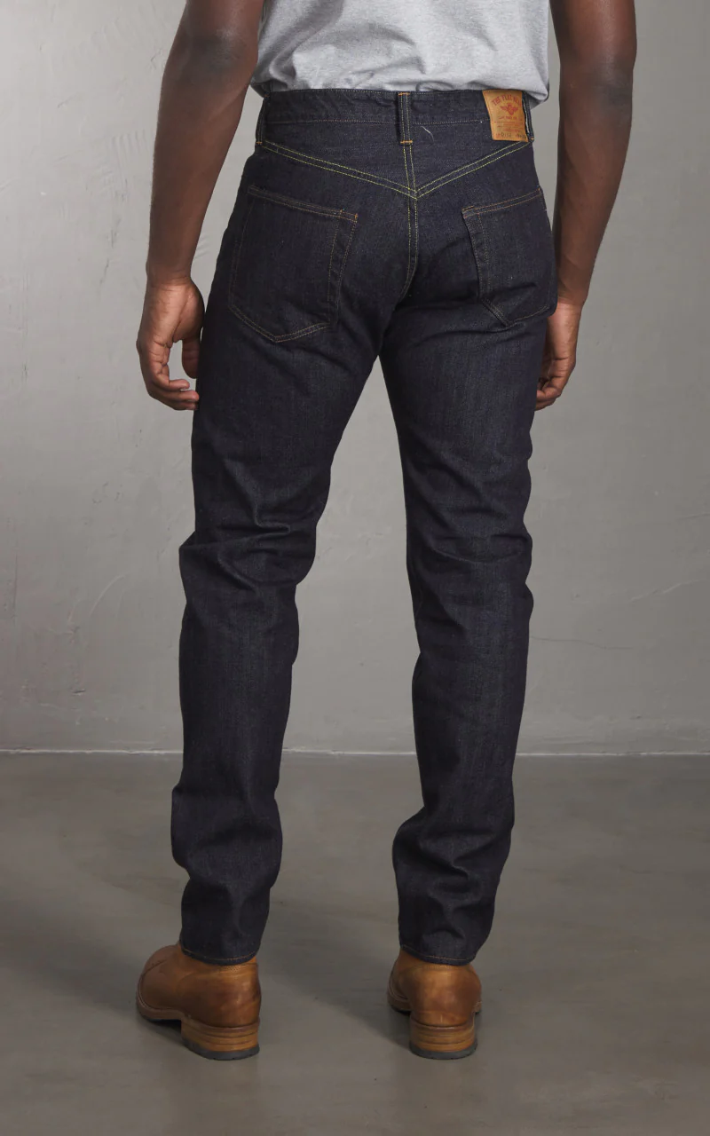 The Flat Head FN-D112 Wide Tapered Jeans Selvedge Indigo 14.5oz - Image 4