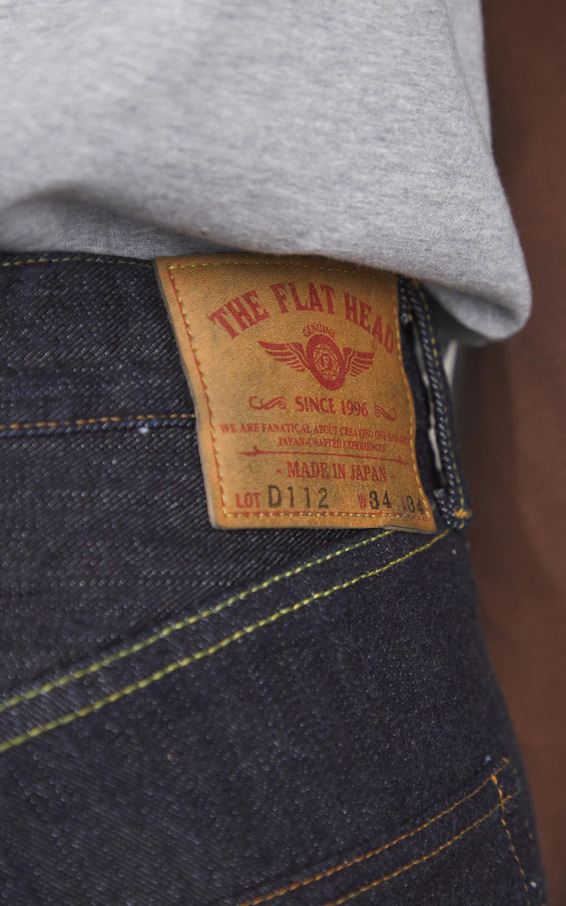 The Flat Head FN-D112 Wide Tapered Jeans Selvedge Indigo 14.5oz - Image 6