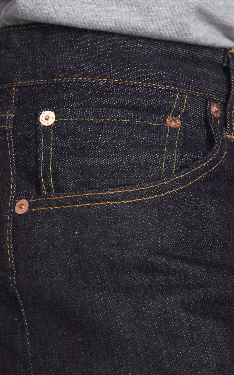 The Flat Head FN-D112 Wide Tapered Jeans Selvedge Indigo 14.5oz - Image 9