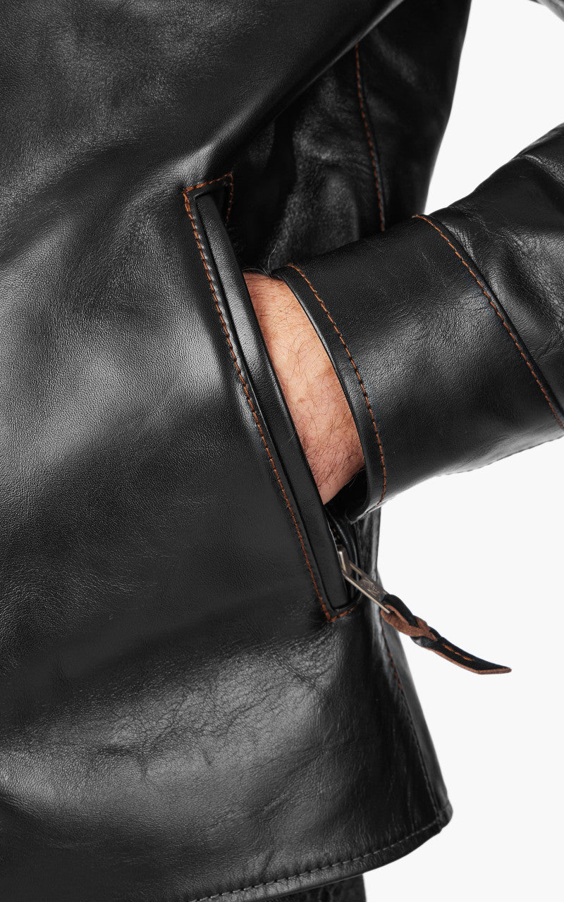 The Flat Head FN-LJ-HS005 Horsehide Single Rider Jacket Black - Image 6