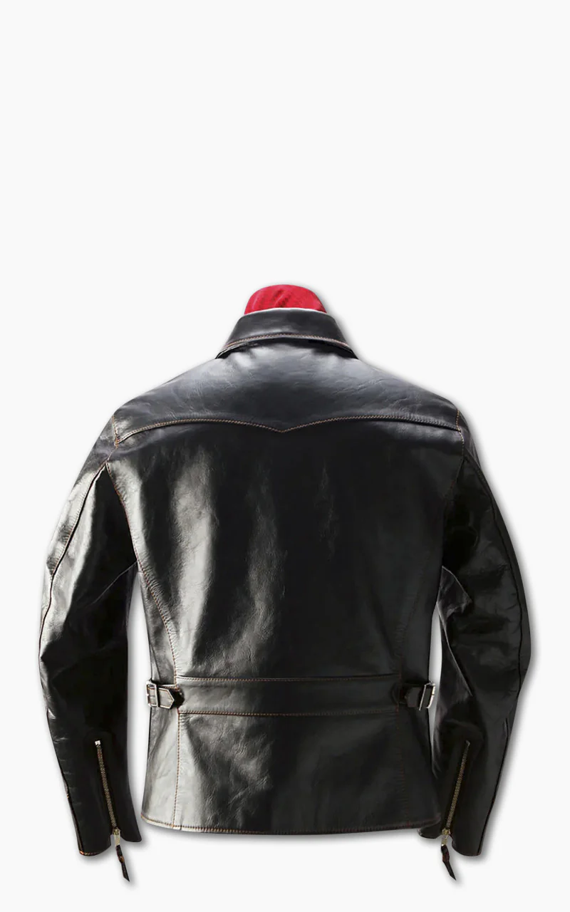 The Flat Head FN-LJ-HS005 Horsehide Single Rider Jacket Black - Image 7