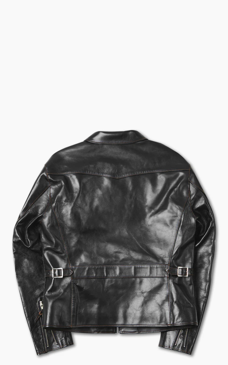 The Flat Head FN-LJ-HS005 Horsehide Single Rider Jacket Black - Image 8