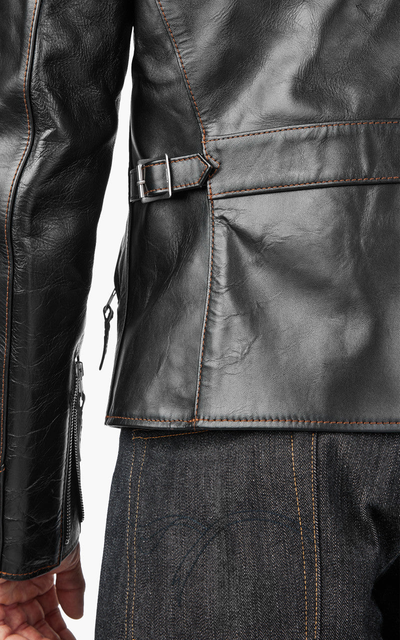 The Flat Head FN-LJ-HS005 Horsehide Single Rider Jacket Black - Image 9
