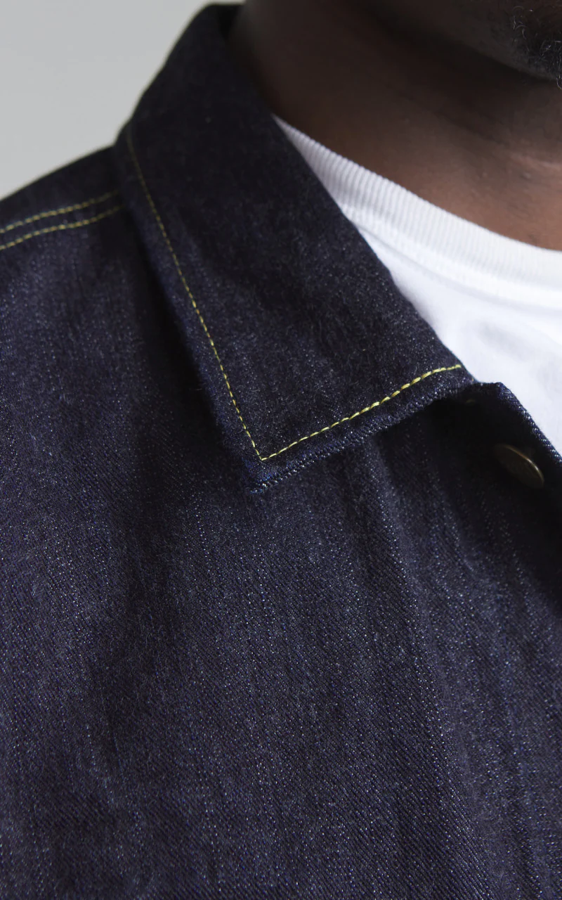 The Flat Head FN-OJ-D103 Denim Jacket Selvedge Indigo - Image 4